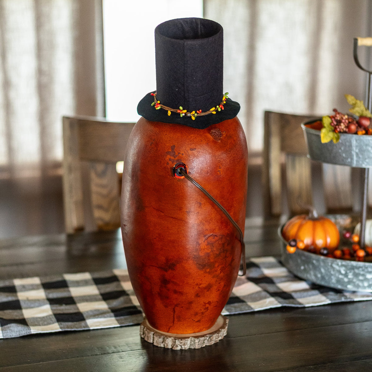 Special Limited Lucas - Extra Large Tall Lit Jack-O-Lantern with Top Hat