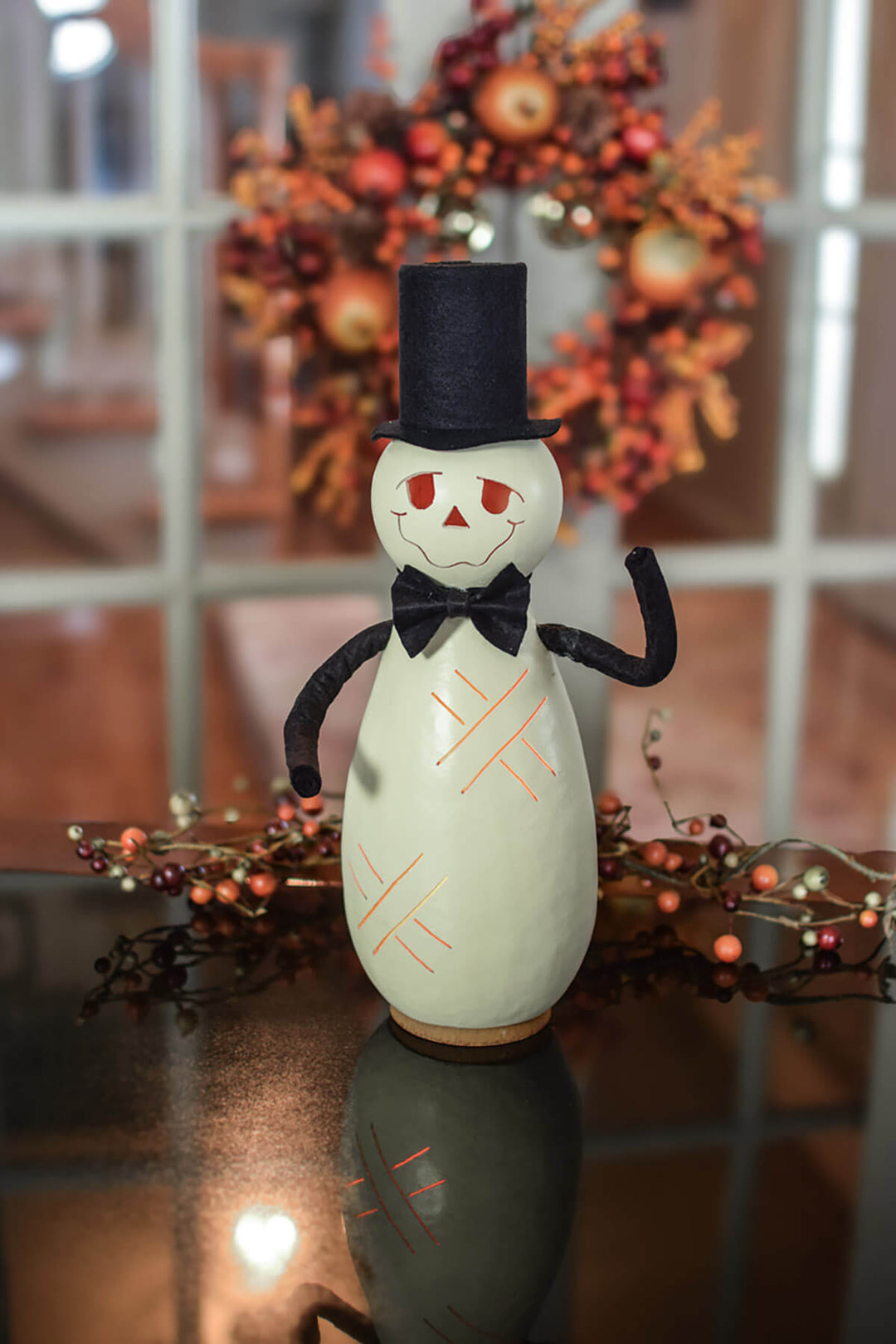 Maverick the mummy gourd at Meadowbrooke Gourds