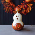 White/Orange Casper Jack gourd at Meadowbrooke Gourds