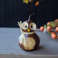 Brown Professor Owl gourd at Meadowbrooke Gourds