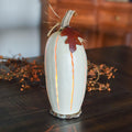 Tall white luminary gourd at Meadowbrooke Gourds