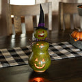 Reba Green Small Lit Witch Gourd at Meadowbrooke Gourds. 
