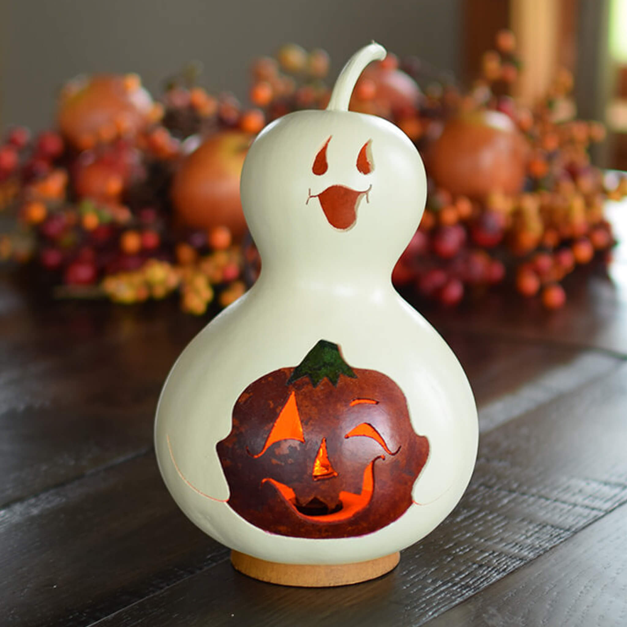 Spooky Book Gourd at Meadowbrooke Gourds. 