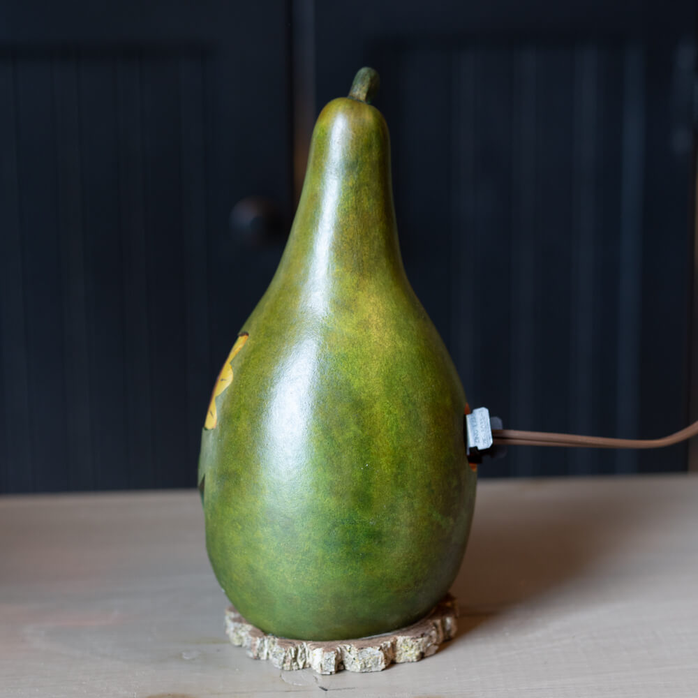 Sunflower Silhouette Gourd Side View at Meadowbrooke Gourds. 