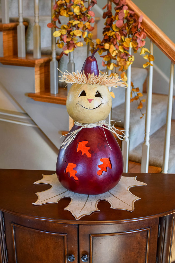 Warehime Extra Large Lit Scarecrow Gourd at Meadowbrooke Gourds. 