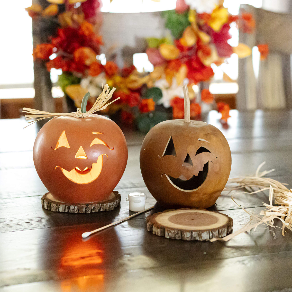 Jack-O-Lantern Gourd Craft Kit at Meadowbrooke Gourds. 