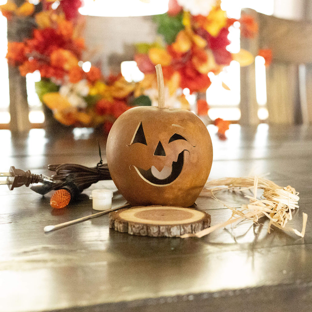 Jack-O-Lantern Gourd Craft Kit at Meadowbrooke Gourds. 
