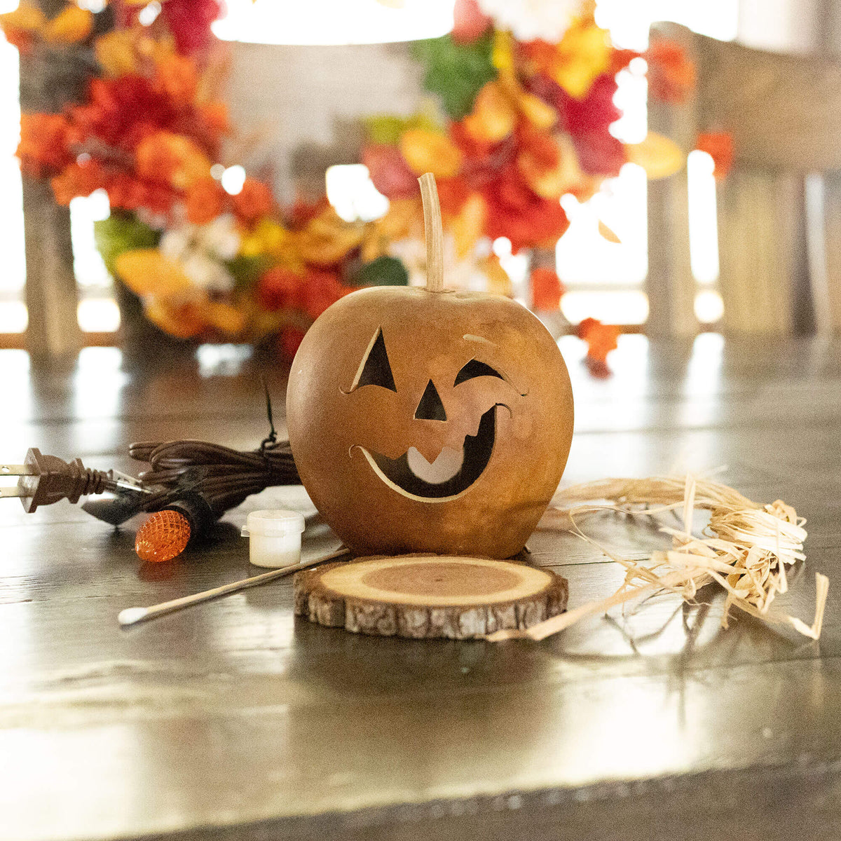 Jack-O-Lantern Gourd Craft Kit at Meadowbrooke Gourds. 