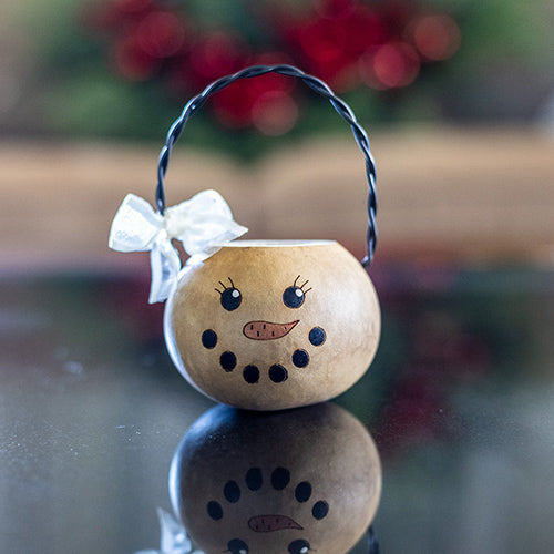 Snow Lady Gourd Basket at Meadowbrooke Gourds. 