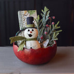Meadowbrooke Snowman Gourd Gift Basket at Meaadowbrooke Gourds. 