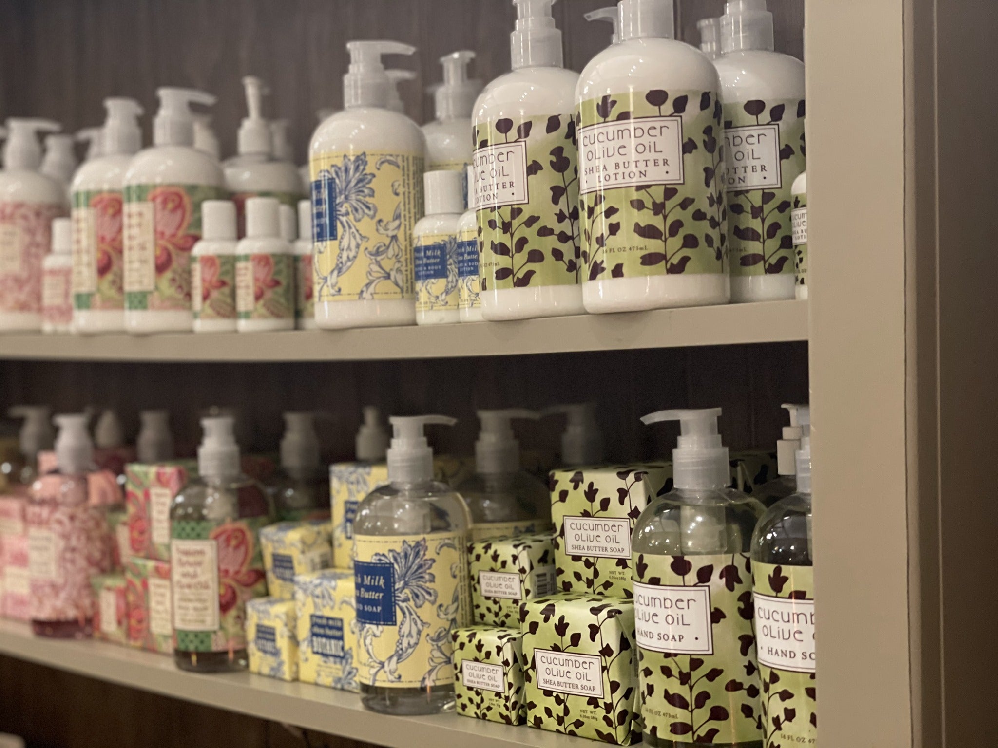 Lotion and soap collection at Meadowbrooke Gourds