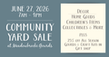 Community Yard Sale Registration