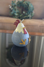 Hattie the Hen gourd craft kit finished at Meadowbrooke Gourds