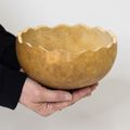 Dried 7" Scalloped Cut Gourd Bowl