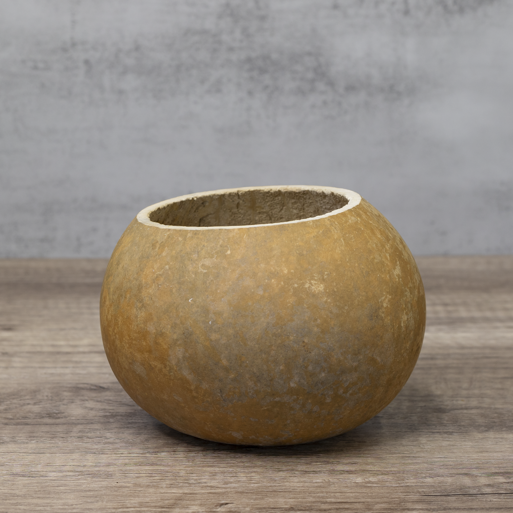 Dried 6" Straight Cut Gourd Bowl