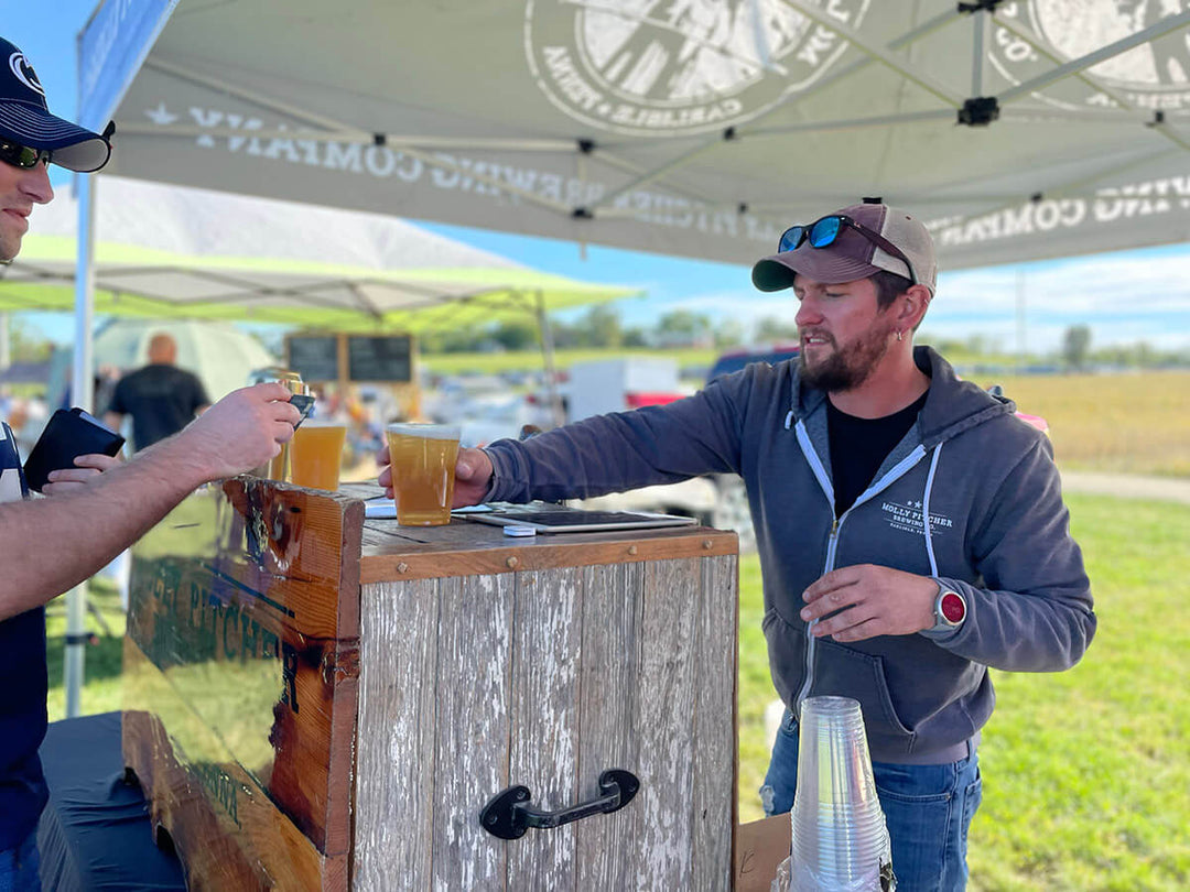 Beer vendor at festival