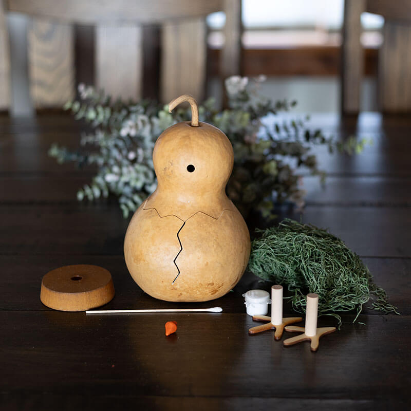Flora Chick Gourd Craft Kit at Meadowbrooke Gourds. 
