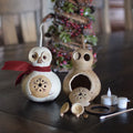 Owl Craft Kit Finished and Unfinished at Meadowbrooke Gourds. 