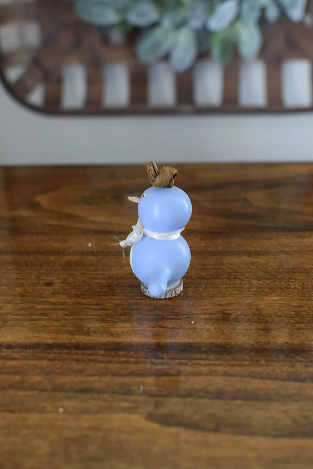 Little blue birdie gourd side view at Meadowbrooke Gourds