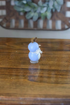 Little blue birdie gourd side view at Meadowbrooke Gourds