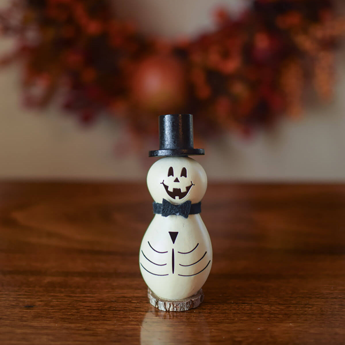 White Skully skeleton gourd at Meadowbrooke Gourds