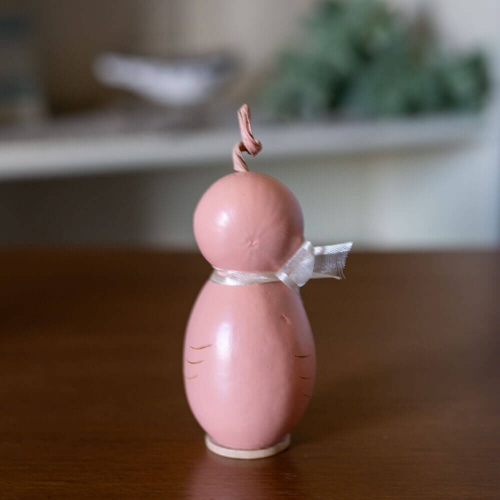 Flamingo Extra Tiny Gourd Back View at Meadowbrooke Gourds. 