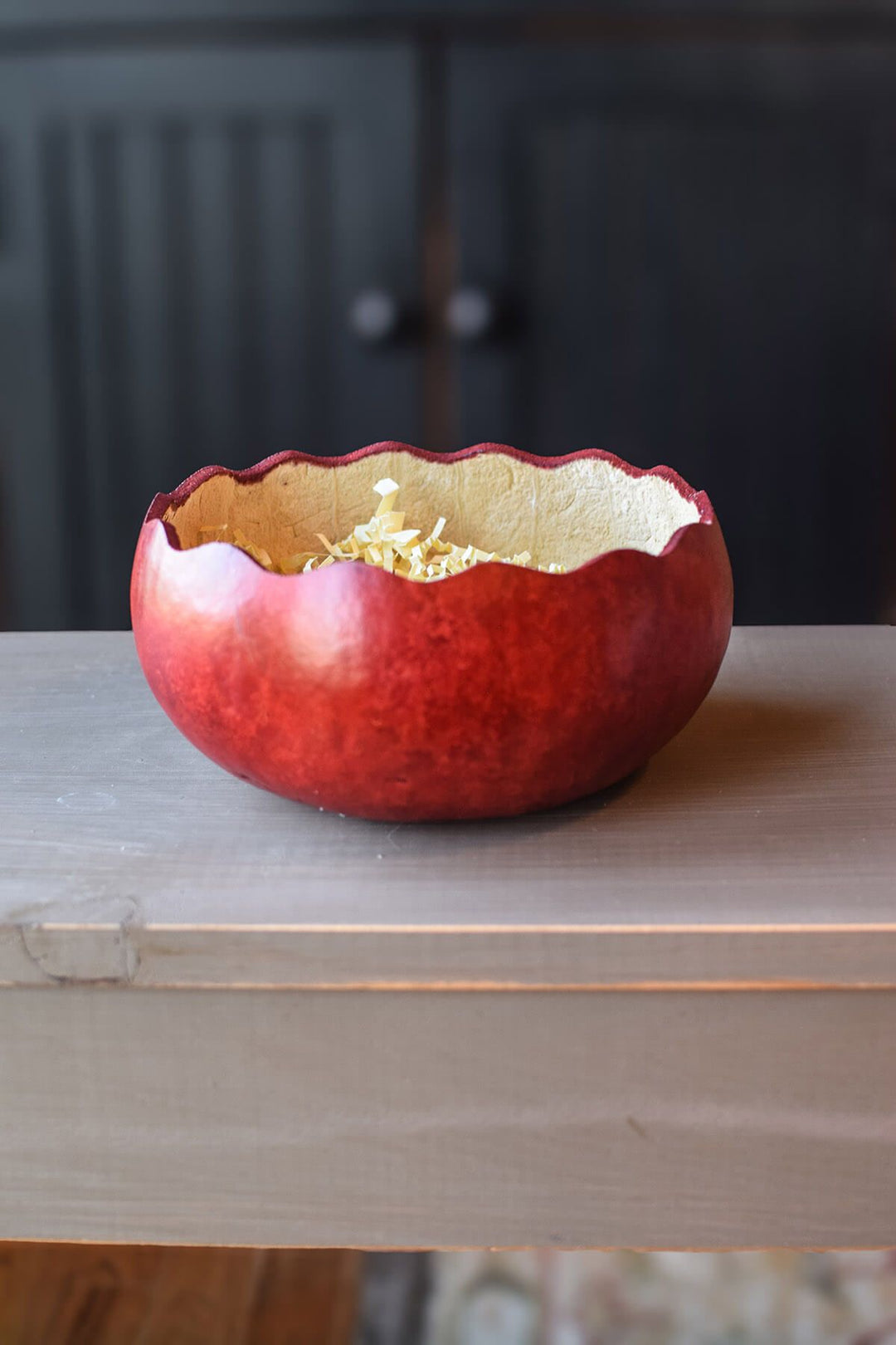 large red basket gourd at Meadowbrooke Gourds