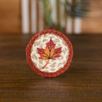Mystery boo bag fall decor, autumn leaf coaster.