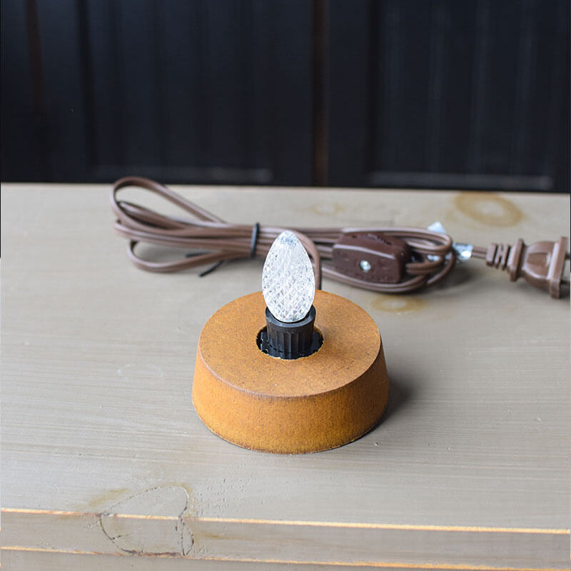 Light Base with White LED Bulb.