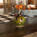 Lucas Green Miniature Jack-O-Lantern Gourd at Meadowbrooke Gourds. 