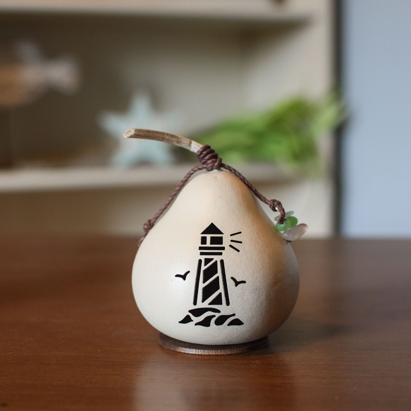 Tiny Light House Gourd at Meadowbrooke Gourds. 