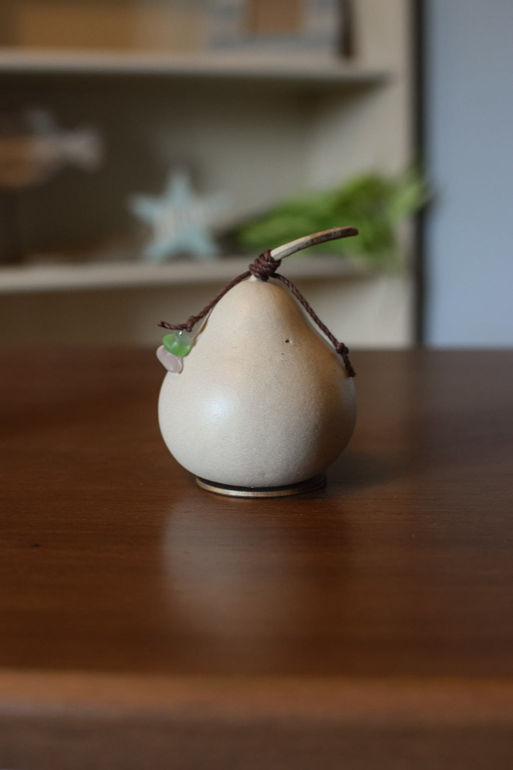 Tiny Light House Gourd Back View at Meadowbrooke Gourds. 
