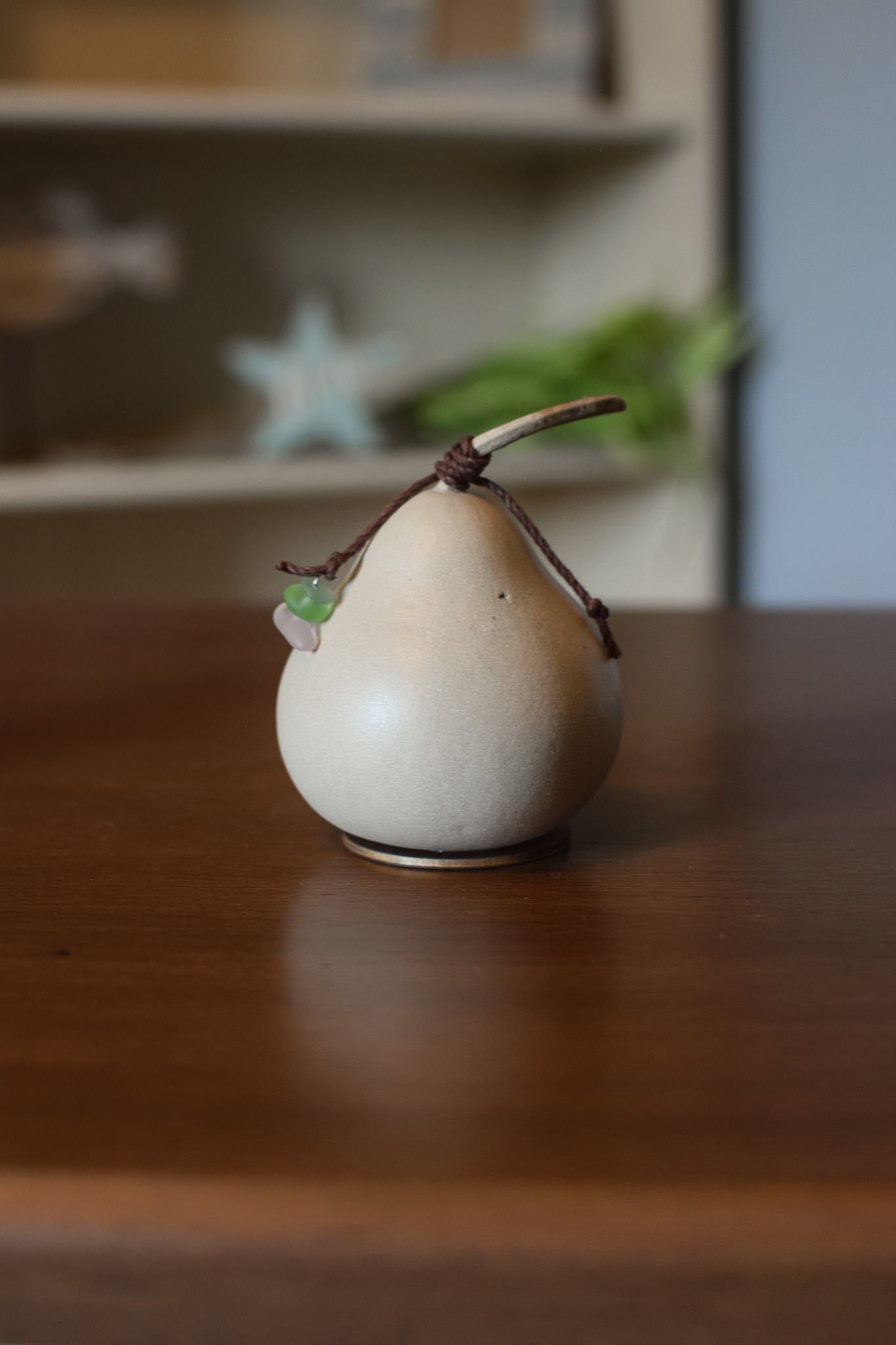 Tiny Light House Gourd Back View at Meadowbrooke Gourds. 