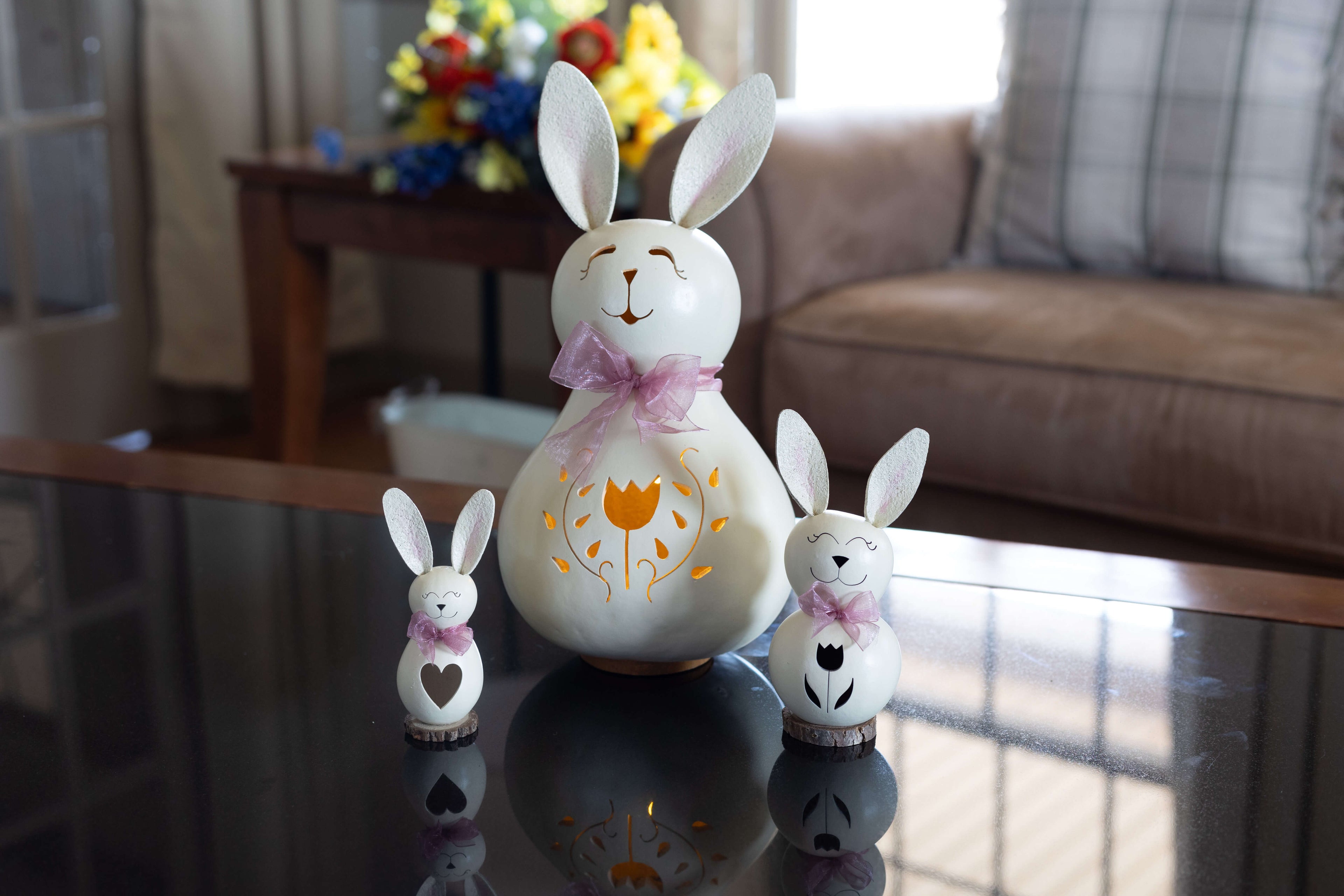 Poppy Bunny gourd collection as part of Meadowbrooke Gourds' Spring Bundles