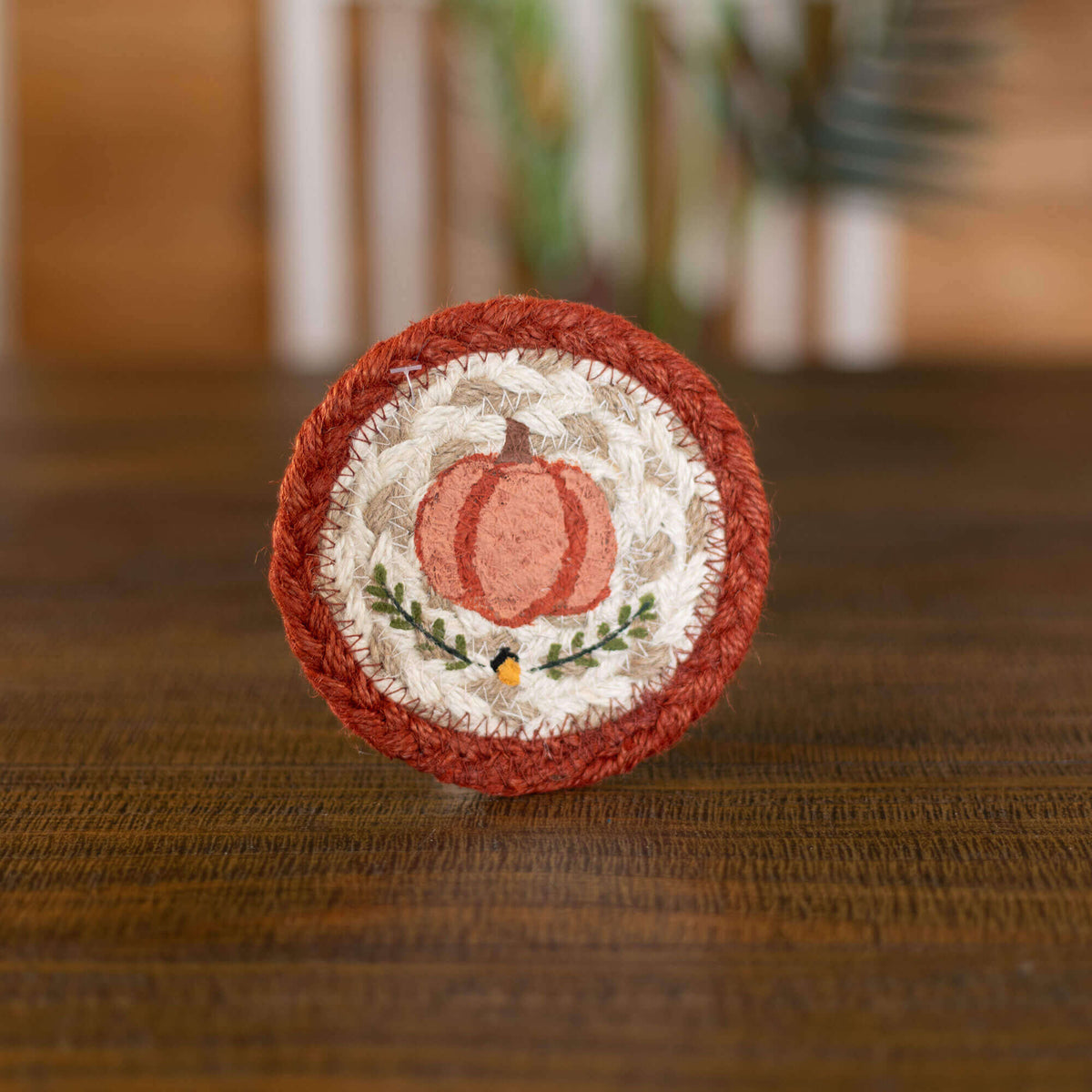 Mystery boo bag fall decor, pumpkin with acorn and greens coaster.