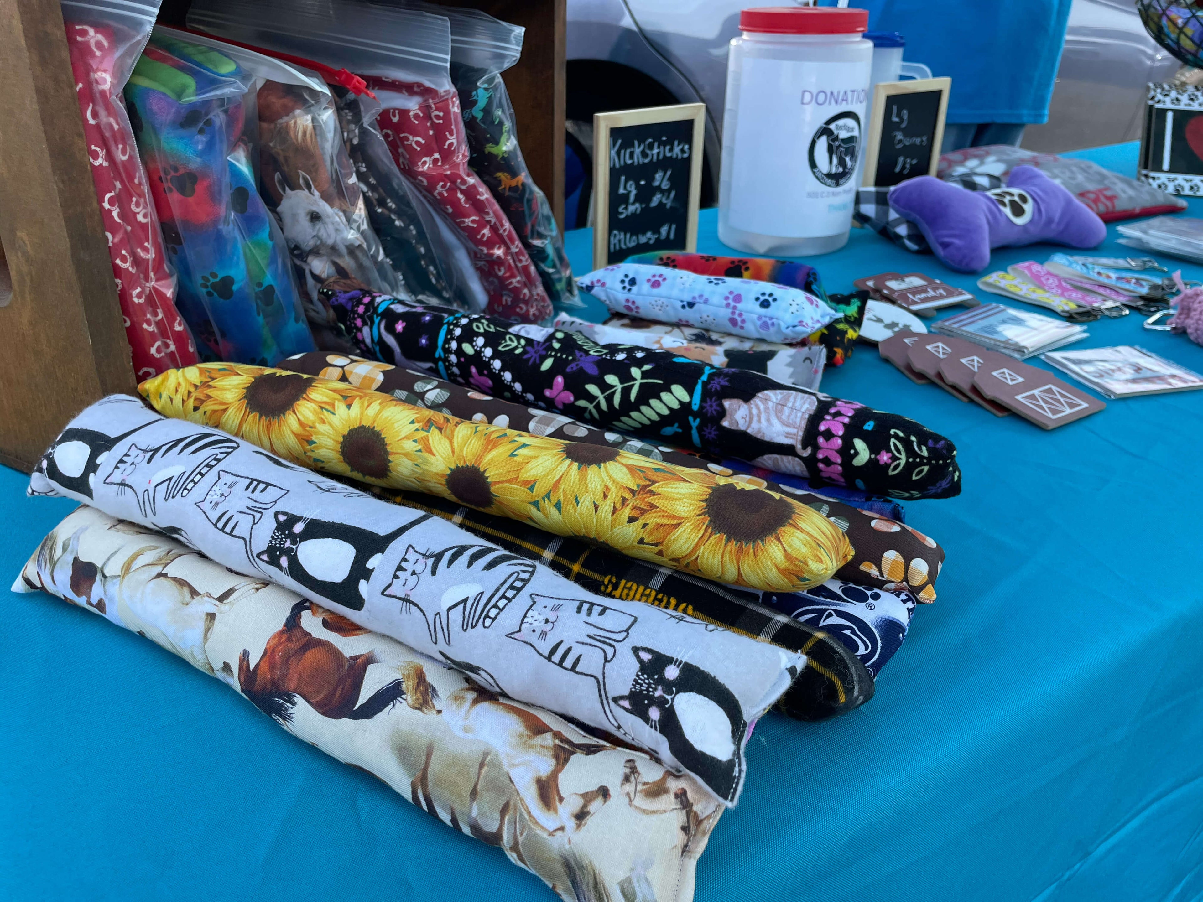 Rock Run Rescue booth at Summer Celebration at Meadowbrooke Gourds