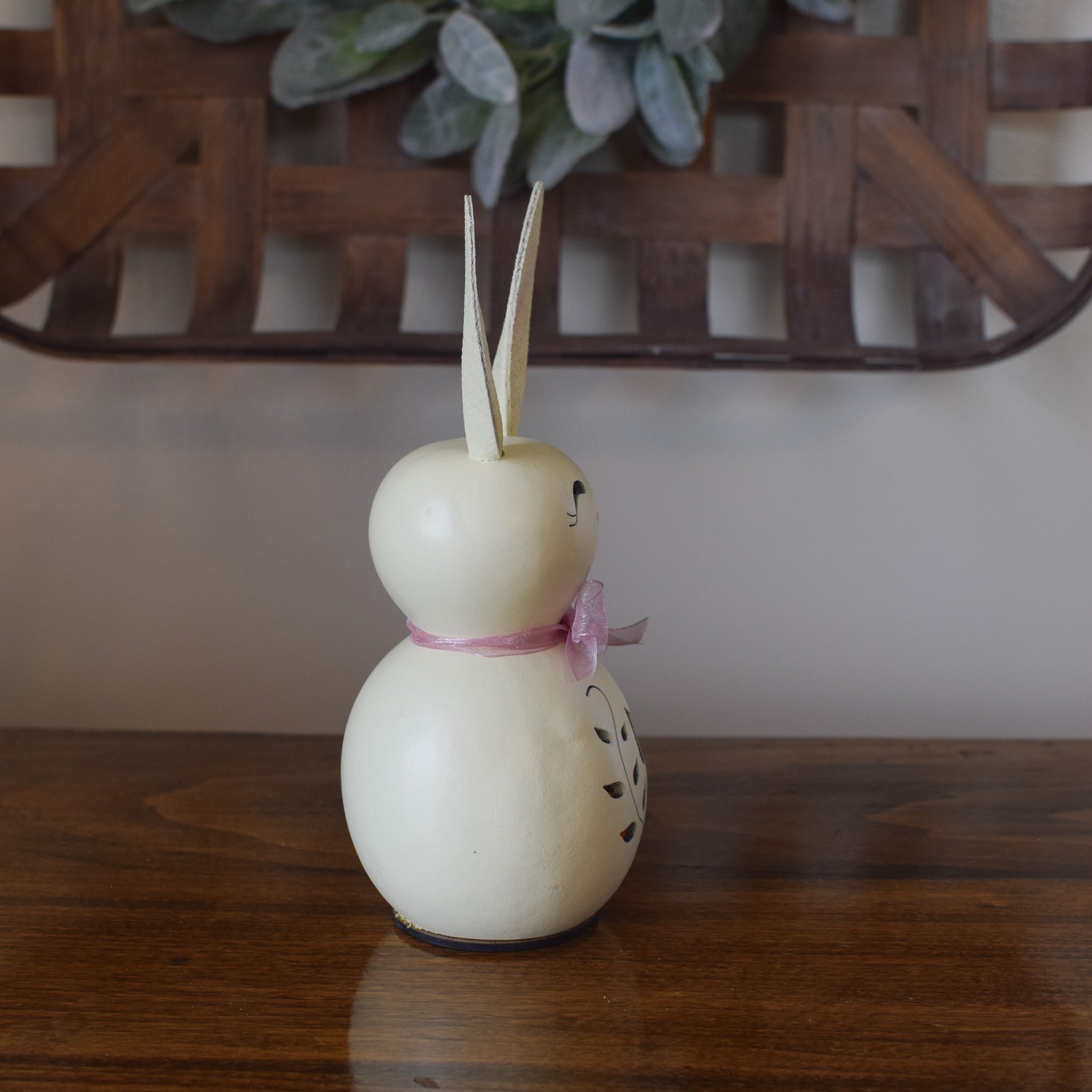 Poppy Miniature Gourd Bunny - Side View at Meadowbrooke Gourds. 