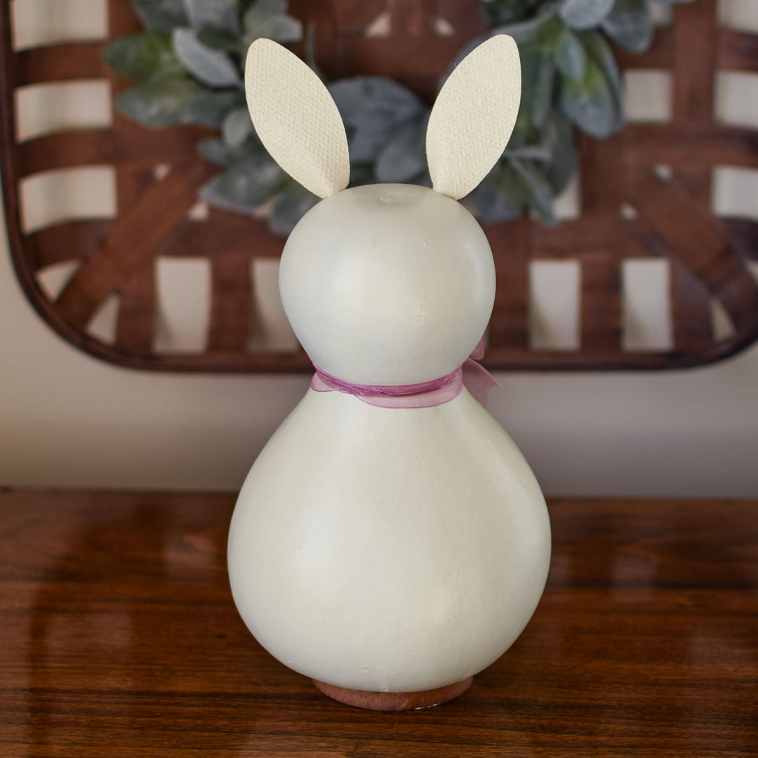 Poppy Candy Dish Gourd Bunny - Back View at Meadowbrooke Gourds. 