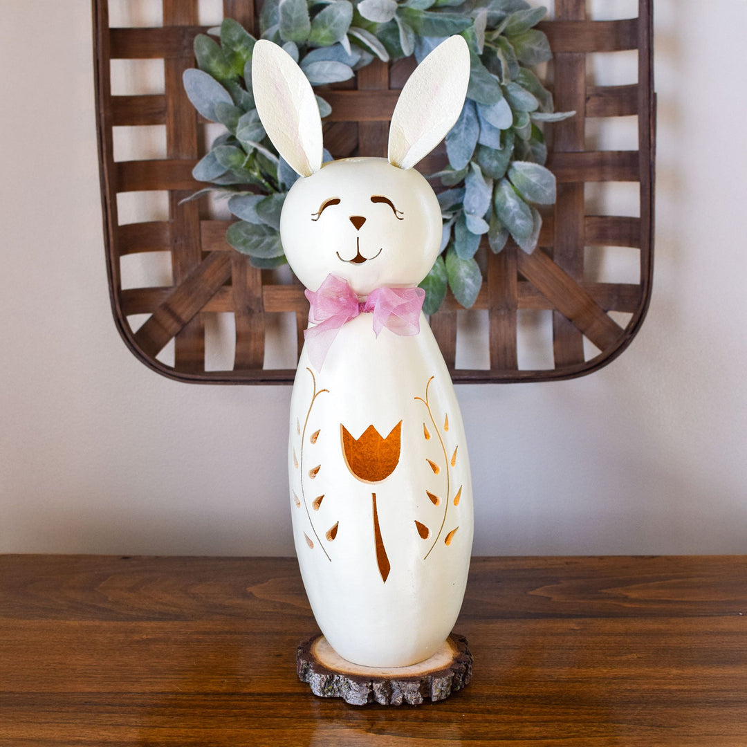 Poppy Large Tall Lit Gourd at Meadowbrooke Gourds. 