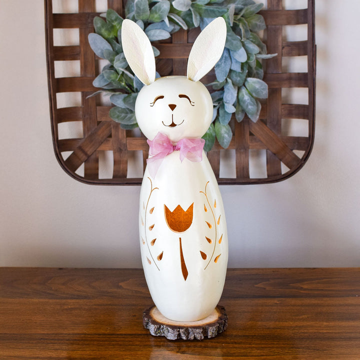 Poppy Large Tall Lit Gourd at Meadowbrooke Gourds. 