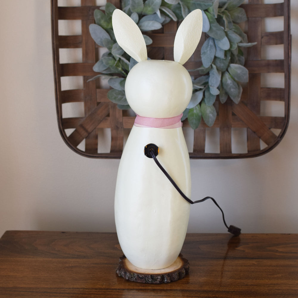 Poppy Large Tall Lit Gourd - Back View at Meadowbrooke Gourds. 