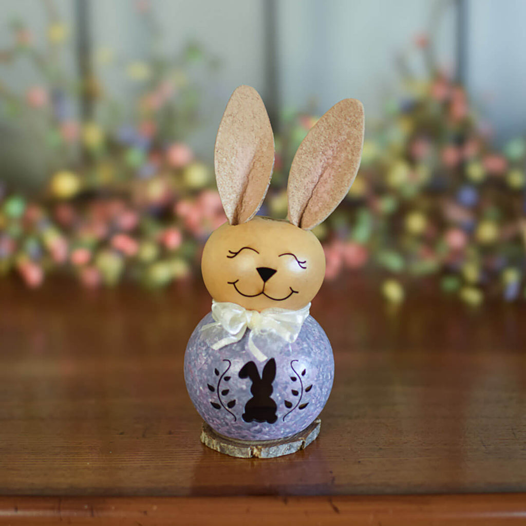 Tiny purple Willow the bunny gourd at Meadowbrooke Gourds