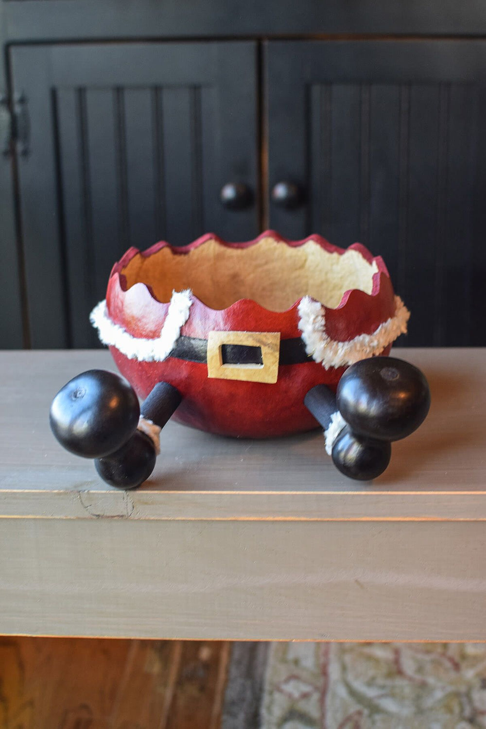 Santa Pants gourd at Meadowbrooke Gourds