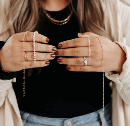 Chain necklaces and bracelets