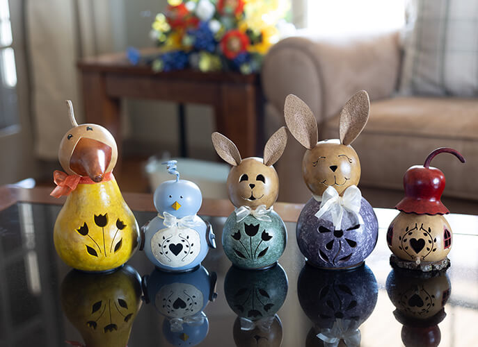 Spring Miniature designs as part of Meadowbrooke Gourds' Spring Bundles
