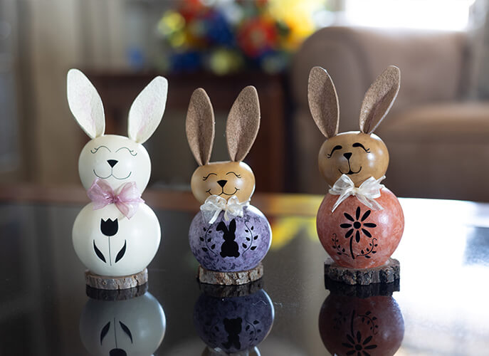 Spring Tiny Bunny designs from Meadowbrooke Gourds