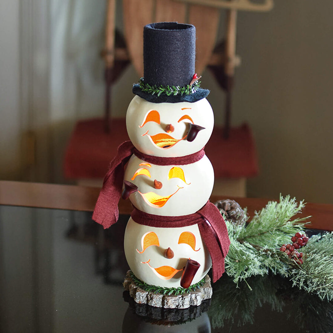 Blake Snowman Gourd at Meadowbrooke Gourds. 