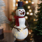 Blizzard Medium Lit Snowman Gourd at Meadowbrooke Gourds. 