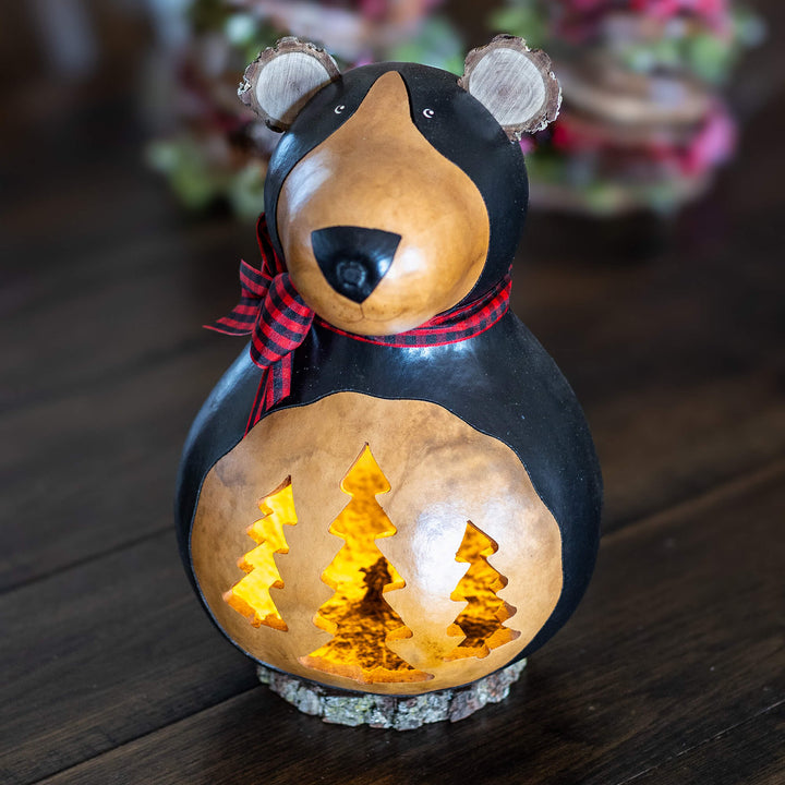 Brooks Large Lit Bear Gourd at Meadowbrooke Gourds. 