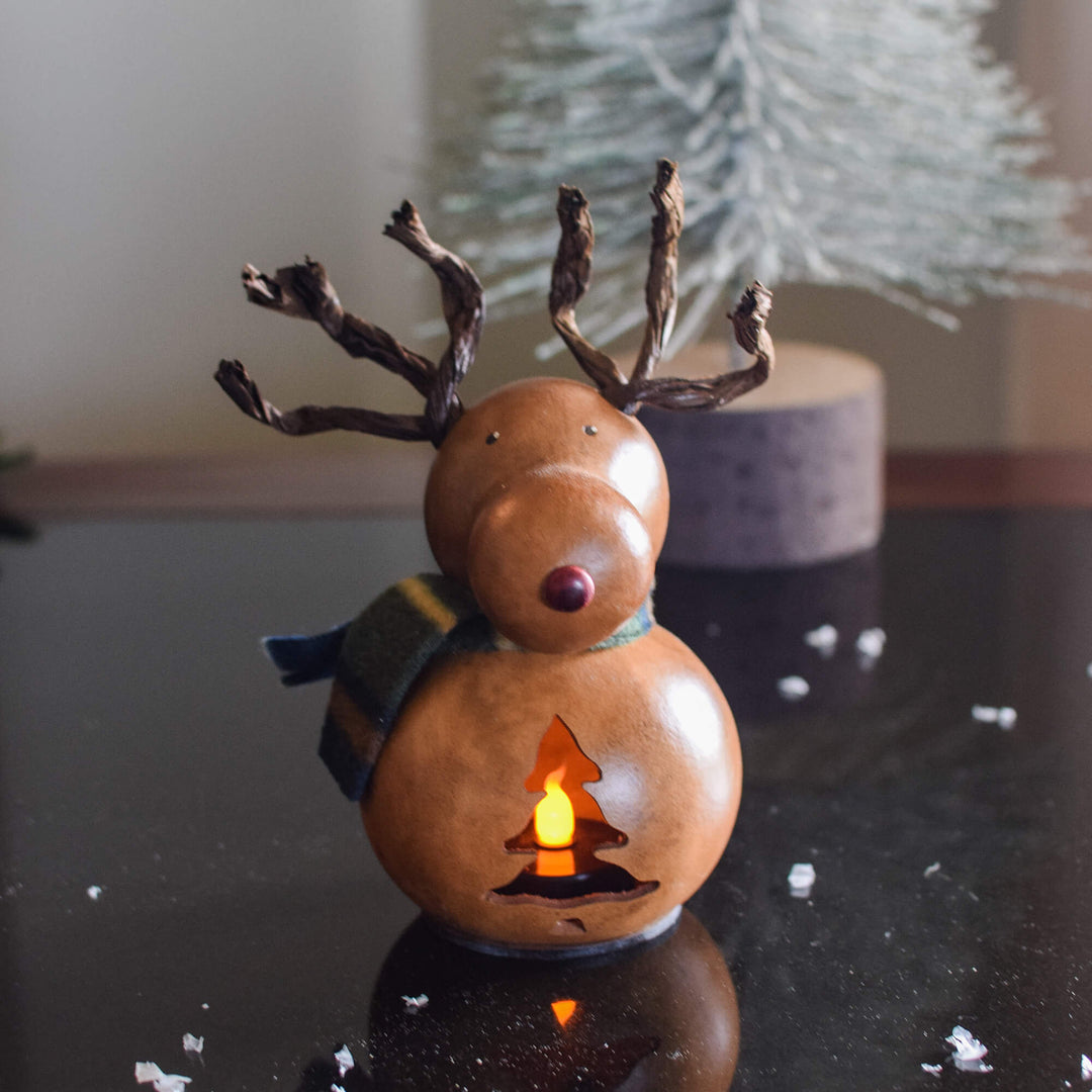 Dash Miniature Reindeer Gourd at Meadowbrooke Gourd. 